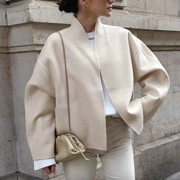 Commense Jackets & Blazers - ⛔️‼️SOLD‼️⛔️ Solid Stand Collar Coat